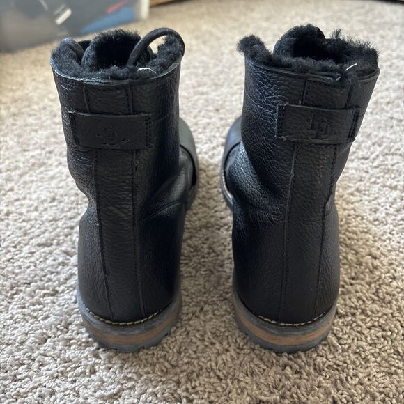 Luxe De Leon ARCO Faux Fur Closed Toe Ankle Boots Leather Black Men\'s Size 13 main image 6